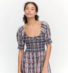 Couturebud The Madeline Nap Dress - Navy Emma Stripe