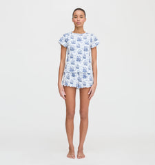 CouturebudThe Nina Pajama Set - Navy Mariner's Toile