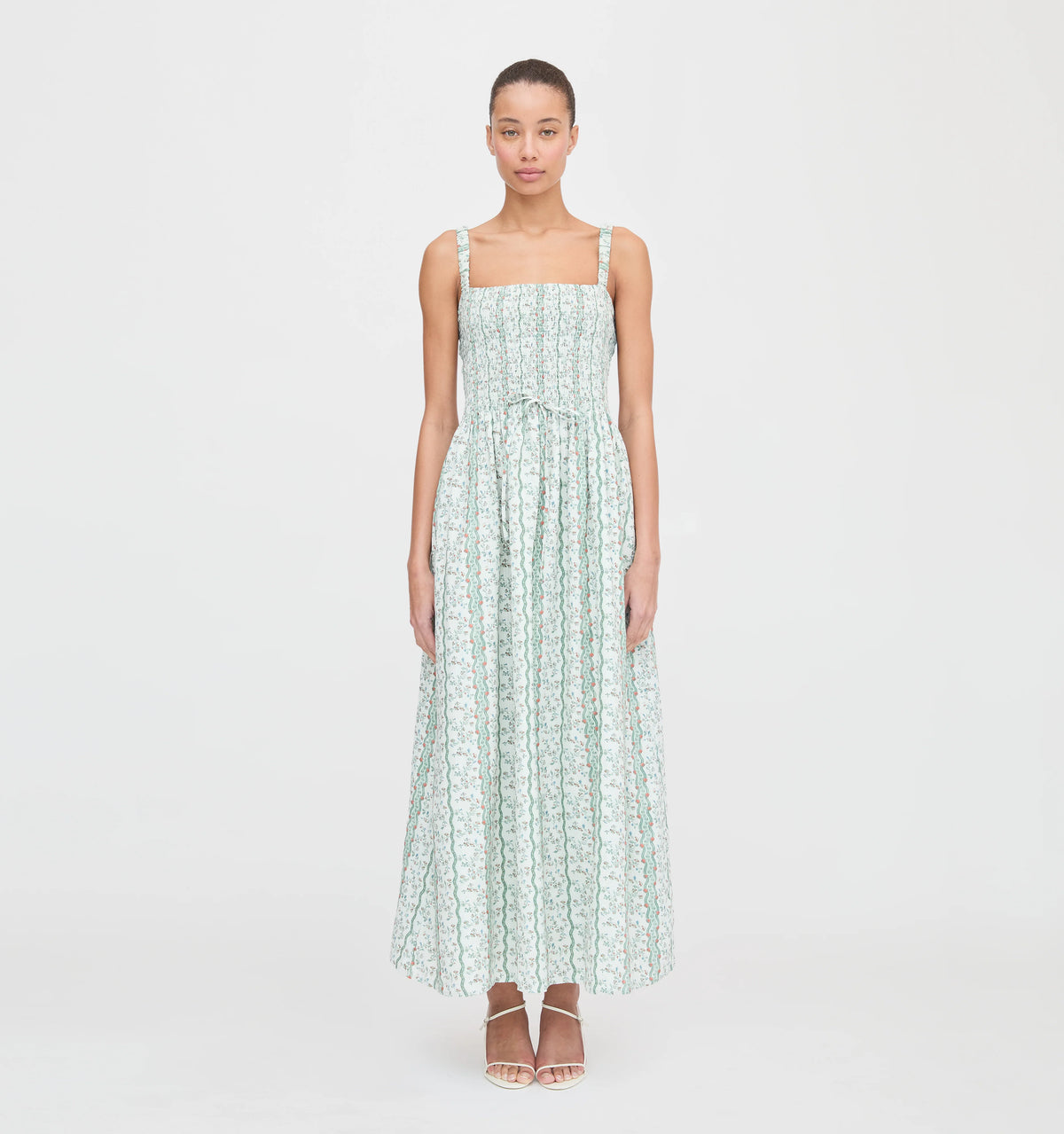 Couturebud The Anita Nap Dress - Green Provence Floral