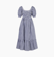 Couturebud The Maternity Louisa Nap Dress - Navy Stripe