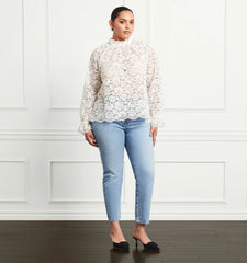 Couturebud The Millie Top - White Lace