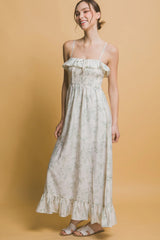 Smocked Floral Maxi Dress