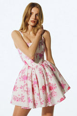 Printed Corest Mini Cami Dress