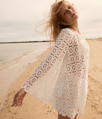 Couturebud The Enella Tunic - White Lace