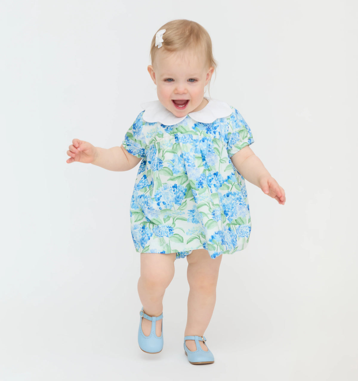 CouturebudThe Hill House x La Coqueta Hestia Baby Girl Set - Blue Watercolor Hydrangea