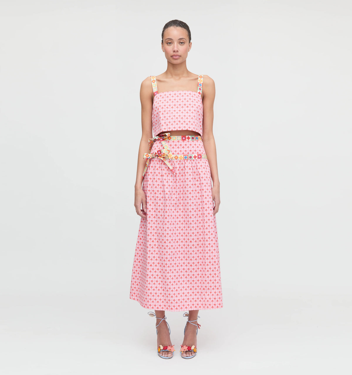 Couturebud The Faris Skirt - Pink Cala Check