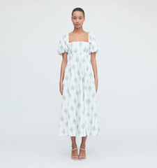 CouturebudThe Matilda Dress - Apple Green Basket Stripe