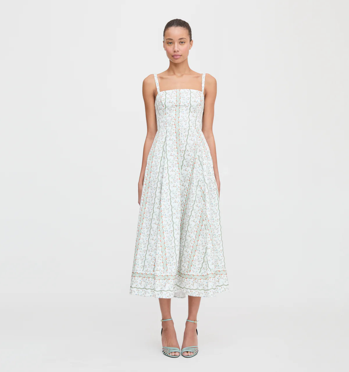 Couturebud The Margot Dress -  Green Provence Floral
