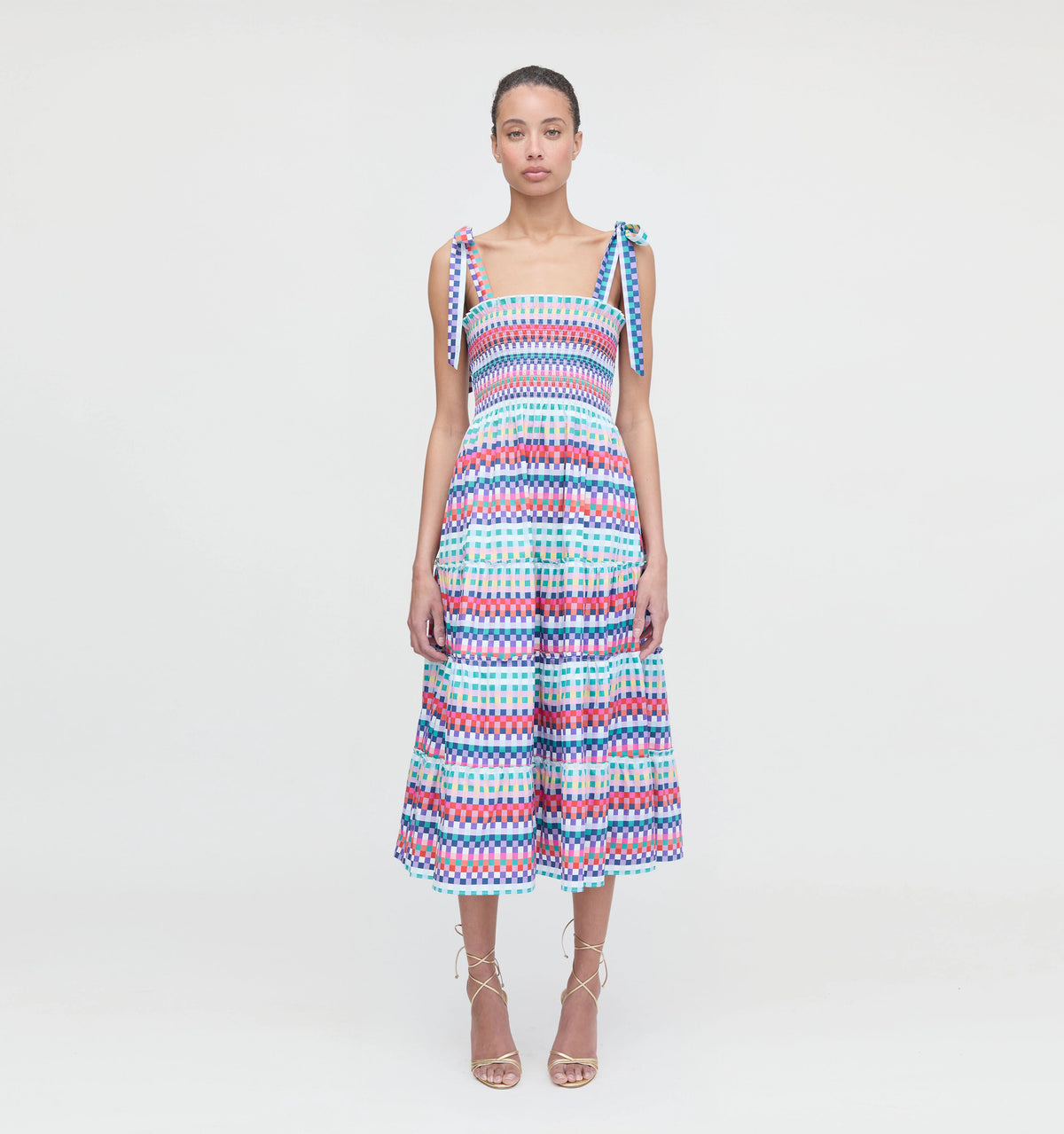 Couturebud The Ribbon Ellie Nap Dress - Multi Gingham
