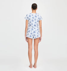 CouturebudThe Nina Pajama Set - Navy Mariner's Toile