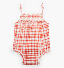 Couturebud The Baby Kendall Bubble - Cherry Watercolor Gingham