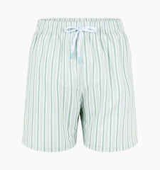 CouturebudThe Men's Julien Swim Trunk - Apple Green Stripe