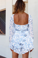 Flora Shirred Sleeves Romper