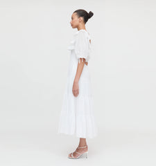 Couturebud The Corinne Nap Dress - White Shadow Stripe