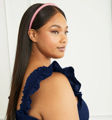 Couturebud The Maeve Headband - Light Pink Grosgrain