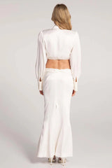 Draped Two Piece Maxi Dress