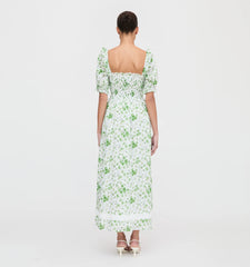 CouturebudThe Scarlett Nap Dress - Green Sweet Peas