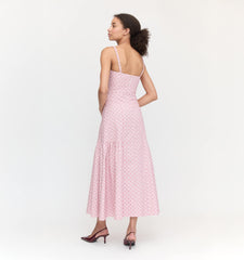 Couturebud The Lillie Dress - Rose Circular Lattice