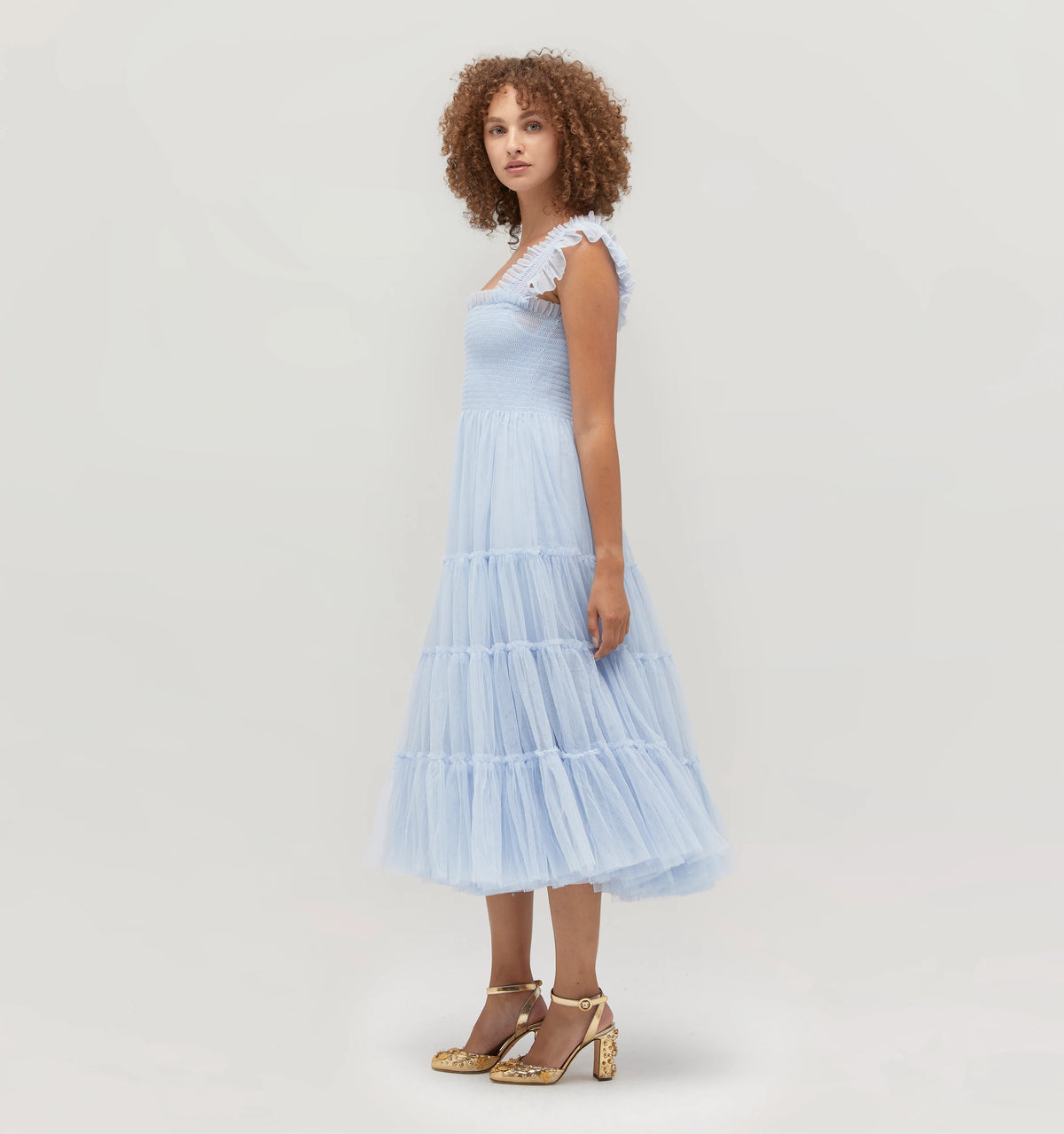 Couturebud The Tulle Ellie Nap Dress - Powder Blue Tulle