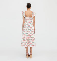Couturebud The Ellie Nap Dress - Poppy Block Print