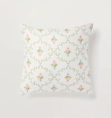 Couturebud The Bleecker Throw Pillowcase - Pastel Trellis