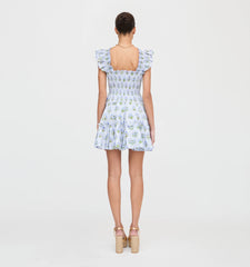 CouturebudThe Charlotte Nap Dress - Blue Block Print