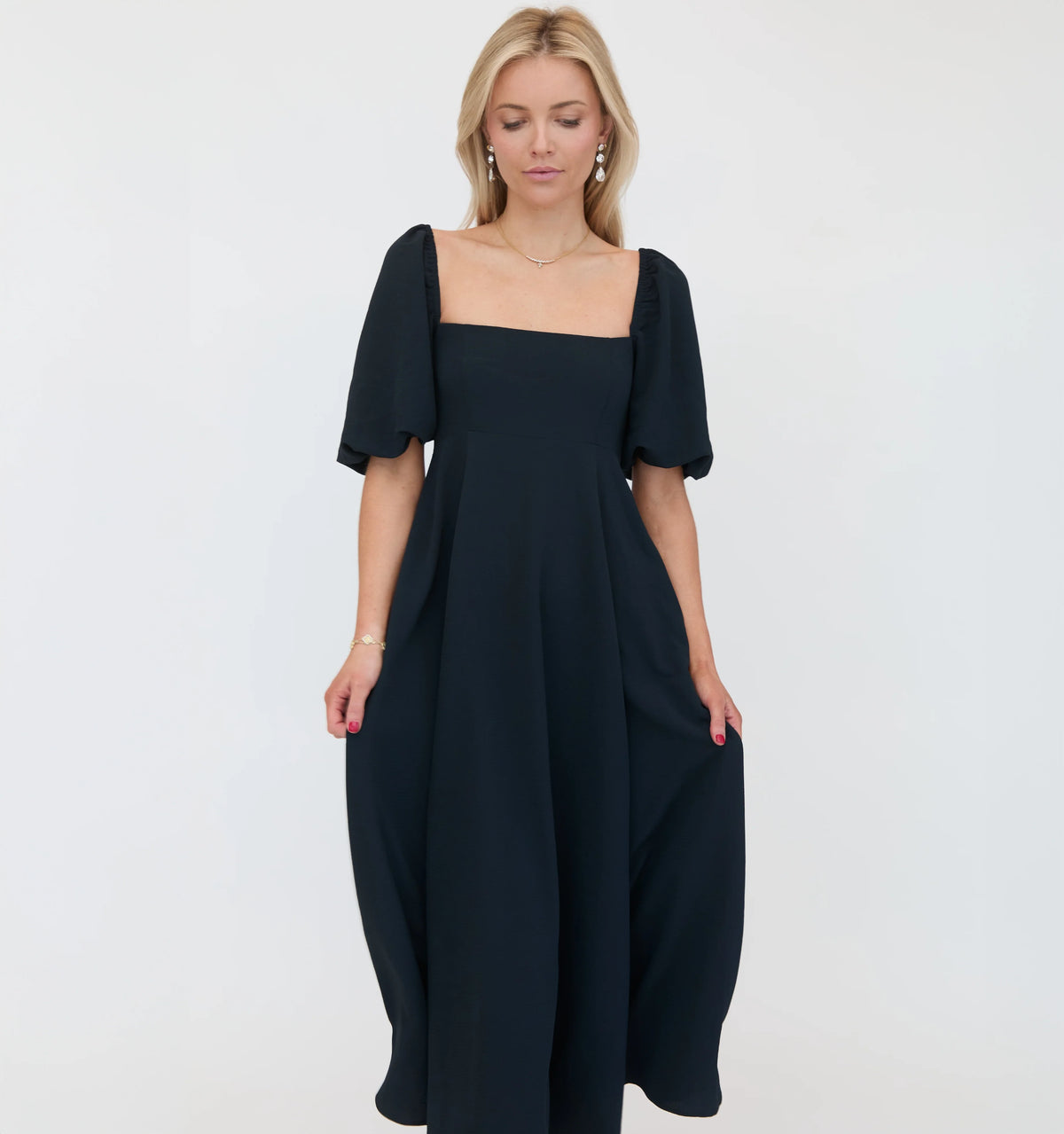 Couturebud The Matilda Dress - Black Crepe