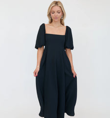 Couturebud The Matilda Dress - Black Crepe
