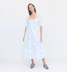 Couturebud The Nesli Nap Dress - Blue Botanical