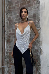 Metal Rhinestone Top