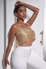 Rhinestone Crop Cami Top