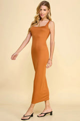 Square Neck Tank Maxi Dress