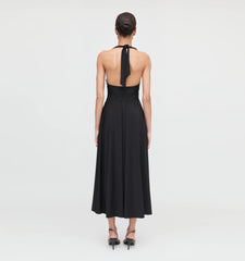 Couturebud The Fleur Midi Dress - Black Jersey