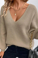 Tie Back Drop Shoulder Sweater
