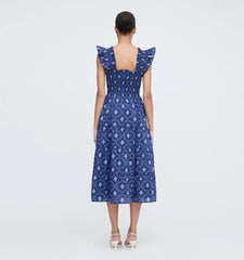 Couturebud The Ellie Nap Dress - Navy Trellis