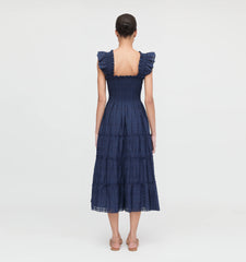 Couturebud The Ellie Nap Dress - Navy Sheer Plaid