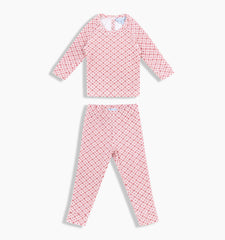 Couturebud The Baby PJ Set - Rose Circular Lattice