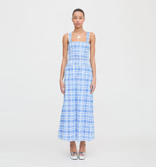 CouturebudThe Azalea Maxi Nap Dress - Blue Watercolor Gingham