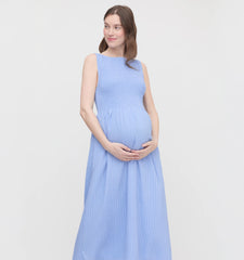 Couturebud The Maternity Cosima Nap Dress - Bluebird