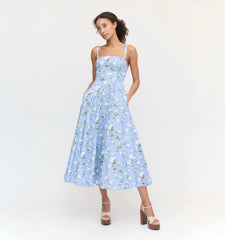 Couturebud The Margot Dress - Sky Bluebonnet