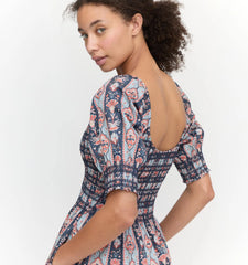 Couturebud The Madeline Nap Dress - Navy Emma Stripe