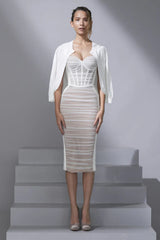 Velvet Soft Net Midi Dress