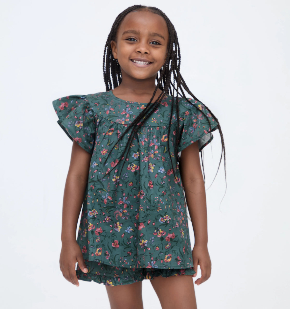 Couturebud The Tiny Heidi Set - Bottle Green Fleur Chintz