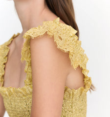 Couturebud The Lace Ellie Nap Dress - Gold Lace