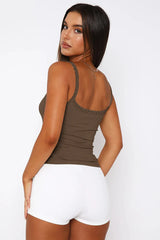 Solid Square Neck Top