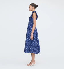 Couturebud The Ellie Nap Dress - Navy Trellis