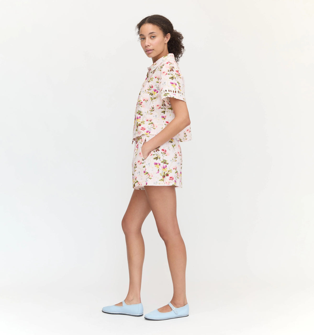 CouturebudThe Audrey Shorts - Pink Bluebonnet