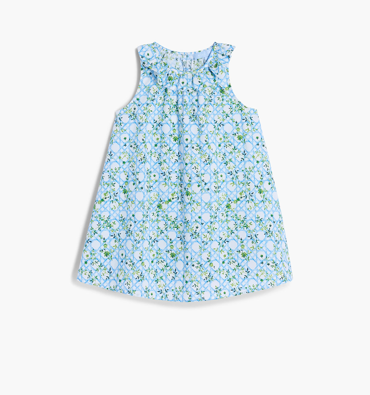 Couturebud The Tiny Noelle Dress - Blue Basketweave Vine