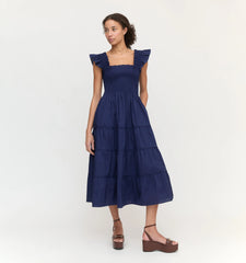 Couturebud The Ellie Nap Dress - Navy Poplin