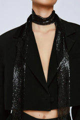 Tassel Metal Neck Tie Scarf